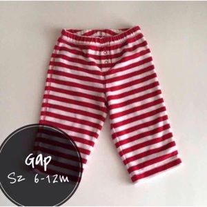 baby Gap Red Stripe Velour Pants